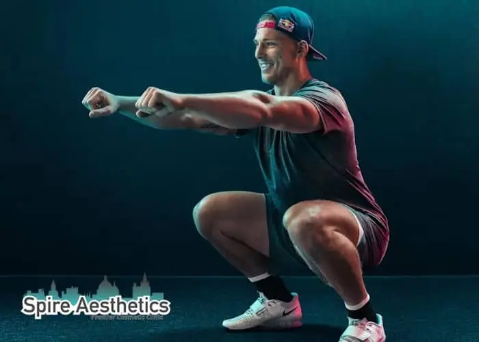 Image of man build leg muscle Christchurch through exercise