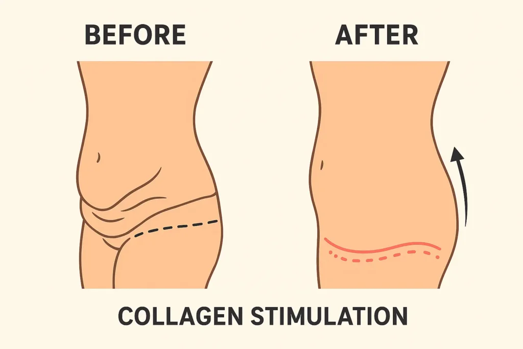 Before and after results for sagging skin after weight loss injections Christchurch